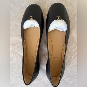 NEW Chloé Black Leather Ballet Flats